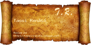 Tassi Renátó névjegykártya
