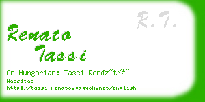 renato tassi business card